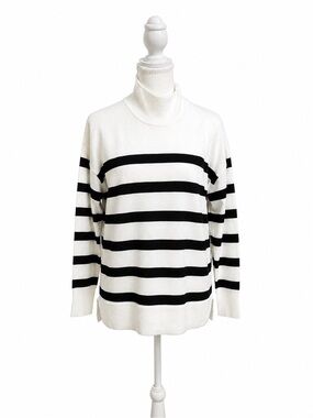 We Norwegians Hellestad Oversized Sweater XS Merino Wool Striped Turtleneck NWT